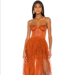 FOR LOVE AND LEMONS BUSTIER GOWN SZ L